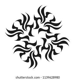 Fire Flame Burn Smoke Abstract Tattoo Stock Vector (Royalty Free ...