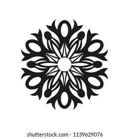 Abstract simple tribal sign. Graphic tattoo design.
