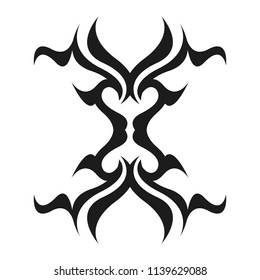Abstract simple tribal sign. Graphic tattoo design.