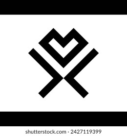abstract, simple, unique and attractive monogram logo design on a white background.