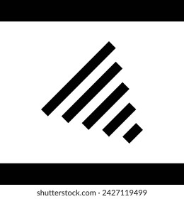 diseño abstracto, simple, único y atractivo del logotipo del monograma sobre un fondo blanco.