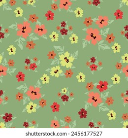 abstract simple vector big flowers all over design with black background illustration textile digital image for clothes motif or paper