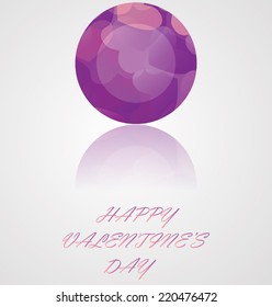 Abstract Simple Vector Happy Valentine's Day Greeting Card 
