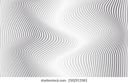 abstract simple vertical black white gradient wavy line pattern can be used background.