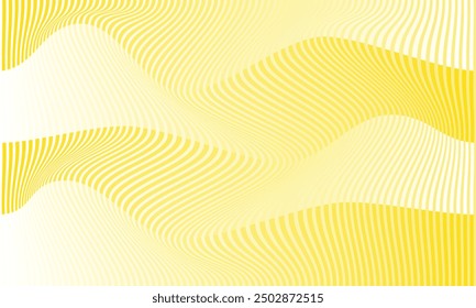 El patrón de onda irregular de gradiente blanco amarillo de Vertical simple abstracto se puede usar de fondo.