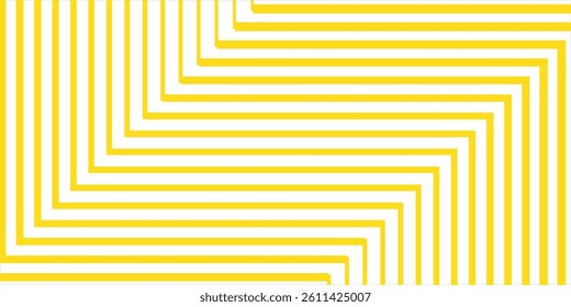 abstract simple vertical yellow white thin to thick corner wave line pattern.