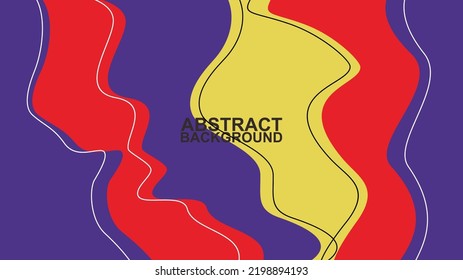 ilustración abstracta simple ondulada azul rojo y dorado del vector de fondo EPS10