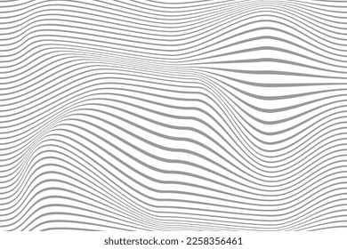 Abstract simple wavy line background.