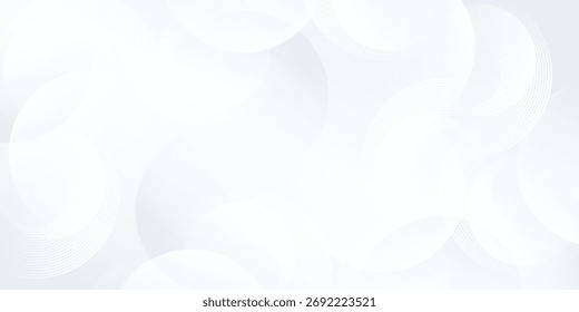 Abstrato fundo branco simples com linhas de círculo branco. Digital tecnologia futura moderno abstrato simples design