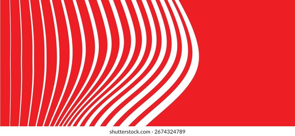 El patrón abstracto de onda de línea grande a Pequeña en rojo se puede utilizar de fondo.