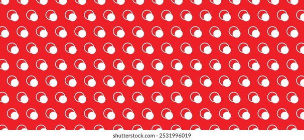 abstract simple white circle and dot pattern on red can be used background, wallpaper, clothing, wraps.