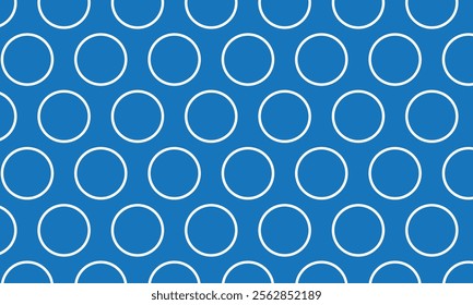 abstract simple white circle pattern on blue can be used background.