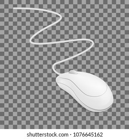 Abstract Simple White Computer Mouse. EPS10 Vector