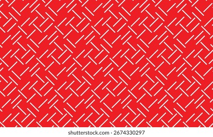 abstrato simples branco irregular pequeno padrão de linha em vermelho para o fundo do cartaz do banner.