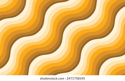 abstract simple white orange smooth wave line pattern can be used background.