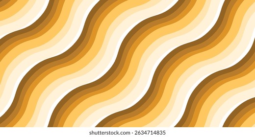 abstract simple white orange smooth wave line pattern can be used background.