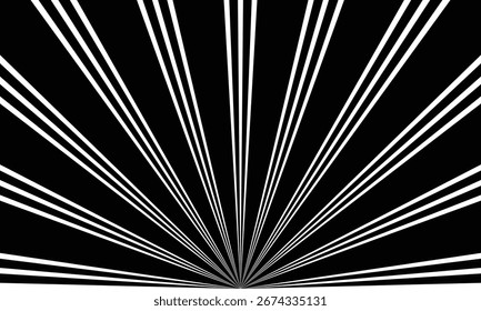 Modelo blanco simple abstracto de la salida del sol de tres líneas para el fondo del cartel del Anuncio.