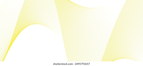 abstract simple white yellow thin line wavy pattern on transparent bg can be used background.