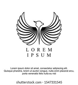 Abstract Simple wings logo illustration vector