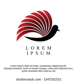 Abstract Simple wings logo illustration vector