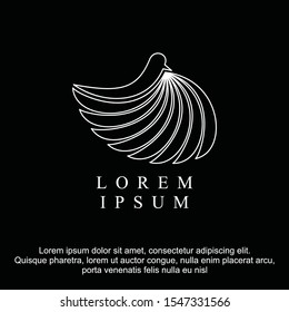 Abstract Simple wings logo illustration vector