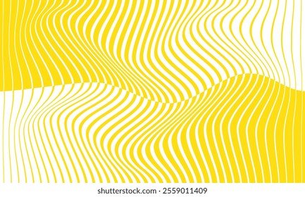 abstract simple yellow big to small irregular wave line pattern can be used background.