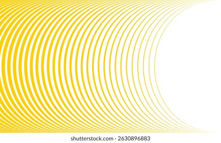 abstract simple yellow big to small arch line pattern can be used background.