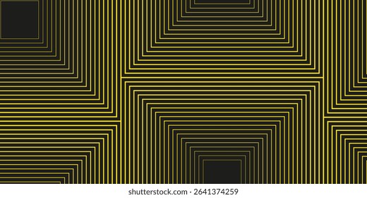 abstract simple yellow big to small corner wave line pattern can be used background.
