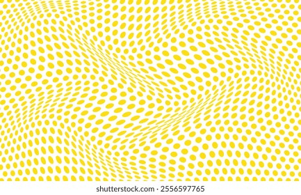 abstract simple yellow circle dot wave pattern can be used background.