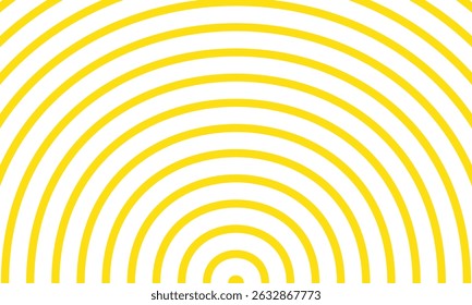 abstract simple yellow circular line pattern can be used background.