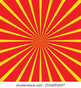 abstract simple yellow circular stripe lines on red can be used background.