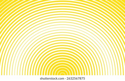 abstract simple yellow halftone circular line pattern can be used background.