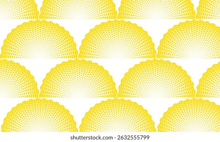 abstract simple yellow halftone dot scale pattern can be used background.