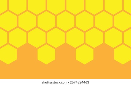 Fondo de panal amarillo simple abstracto en naranja.