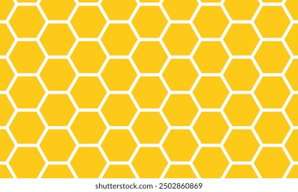 abstract simple yellow honeycomb pattern can be used background.