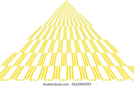 abstract simple yellow irregular line triangle pattern can be used background.