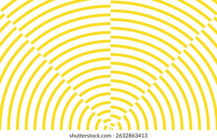abstract simple yellow irregular line circular pattern can be used background.