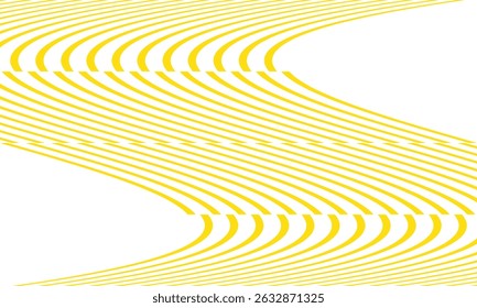 abstract simple yellow irregular line flag pattern art can be used background.