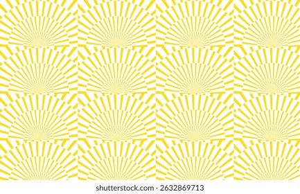 abstrato simples amarelo irregular sunburst padrão de linha de repetição pode ser usado fundo.