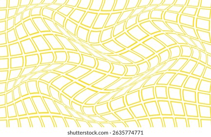 El patrón de onda de forma de rectángulo de contorno amarillo simple abstracto se puede usar como fondo.