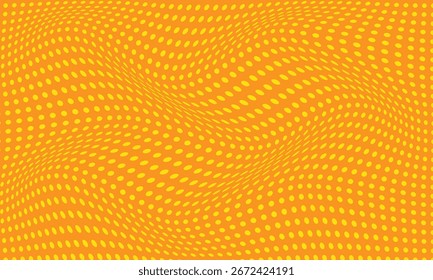abstrato simples amarelo polka ponto onda padrão adequado para o fundo.