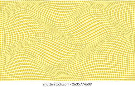 abstract simple yellow rectangle dot wave pattern can be used background.