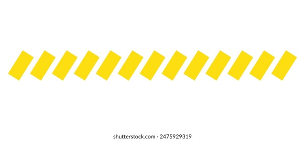 abstract simple yellow rectangle slash lines with divider strip art.