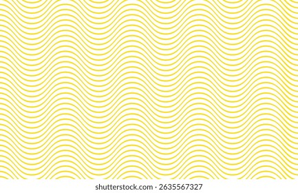 El patrón de línea de onda lisa amarilla simple abstracta se puede usar como fondo.