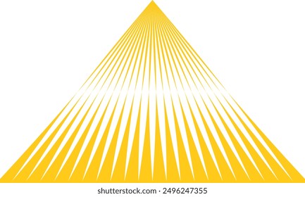 abstract simple yellow triangle arc line pattern can be used background.