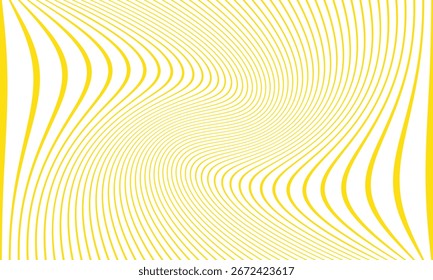 abstract simple yellow twist line pattern art suitable for background.