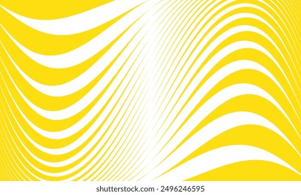 El patrón ondulado amarillo simple abstracto de la línea se puede utilizar fondo.