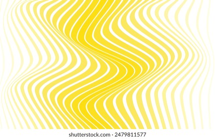 abstracto amarillo simple blanco delgado a grueso patrón de onda de línea de mezcla.