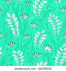 Abstract simplicity floral seamless background