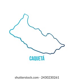 Caquetá abstract simplified map of Colombian department
